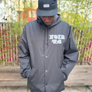"Noir74 Illuminati" Water Resistant Hooded Wind Breaker Coach Jacket
