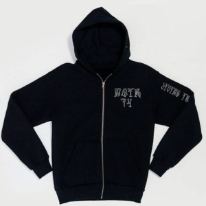 Noir74 "Living Is An Art" Zip Hoodie